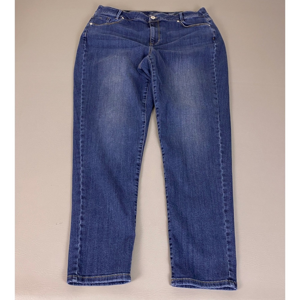 J.Jill Jeans Women's Size 16W Weekender Straight Leg Blue Medium Wash Stretch